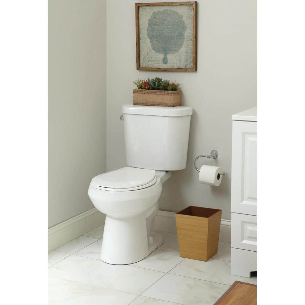 Glacier Bay 2-piece 1.28 GPF High Efficiency Single Flush Round Toilet in White Seat Included (6-Pack) N2428R