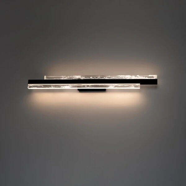 Tandem 27in LED Bath Vanity and Wall Light 3000K in Black