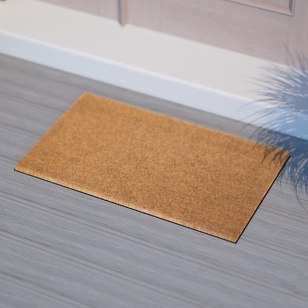 Emma And Oliver Weather Resistant Coir Doormat With Anti slip Rubber Backing For Indoor outdoor Use