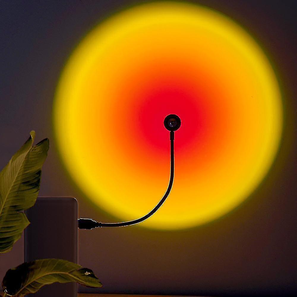 Sunset Lamp Led Rainbow Neon Night Light Projector Photography Wall Atmosphere Lighting For Bedroom Home Room Decor Gift Baobao