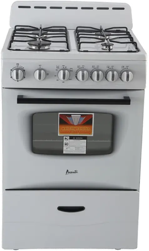 Avanti 24 Inch Gas Range GR2414CW