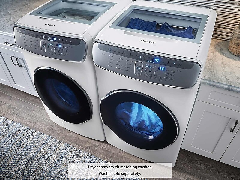 Samsung DVE60M9900W 7.5 Cu. Ft. Smart Electric Dryer With Flexdry™ In White