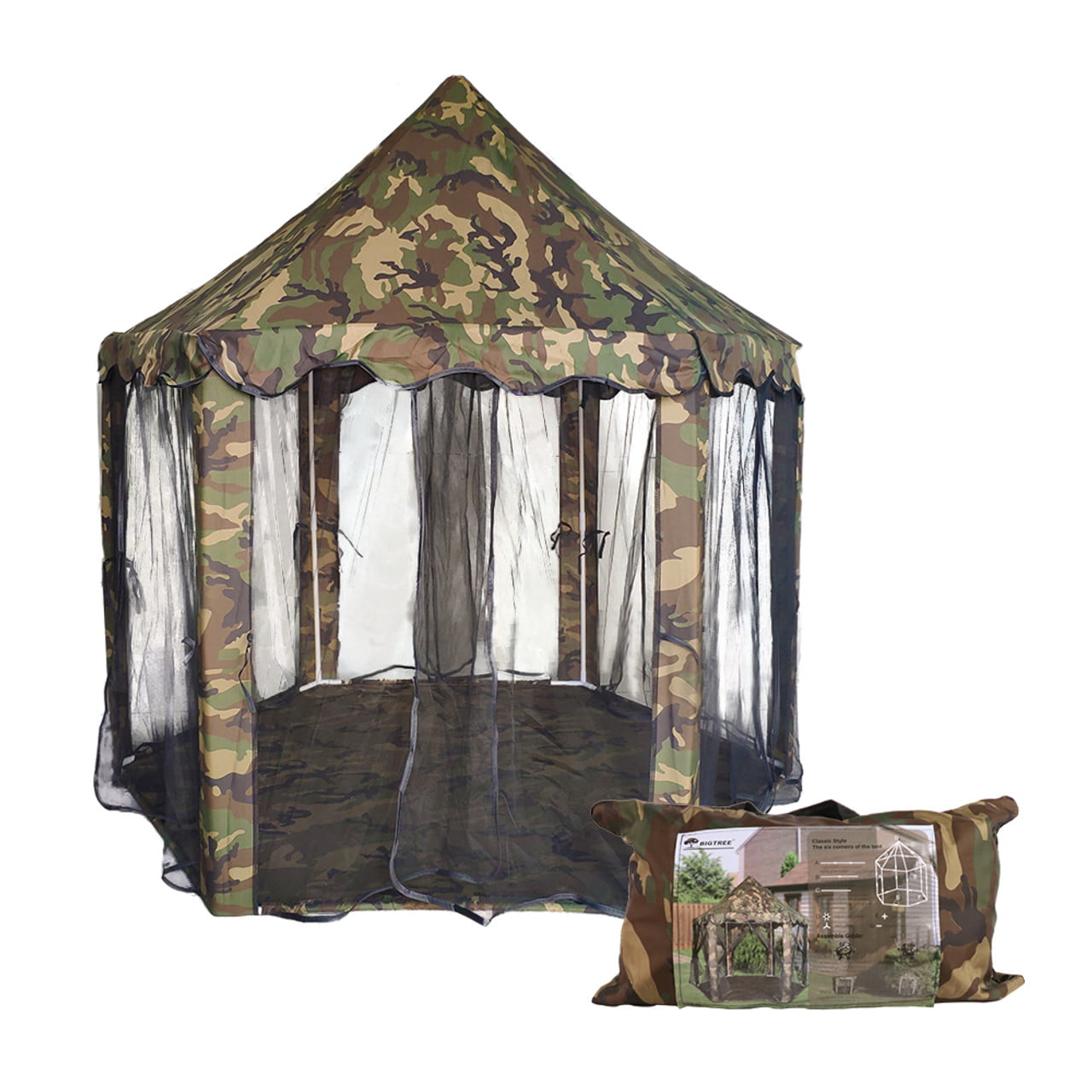 Camouflage Castle Kids Play Tent For Indoor And Outdoor