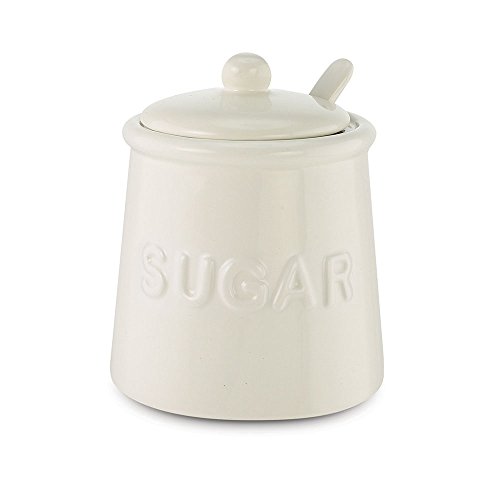 KOVOT Ceramic Cream and Sugar Set - Includes 12 oz Sugar Jar and 32 oz Creamer/Milk Jug