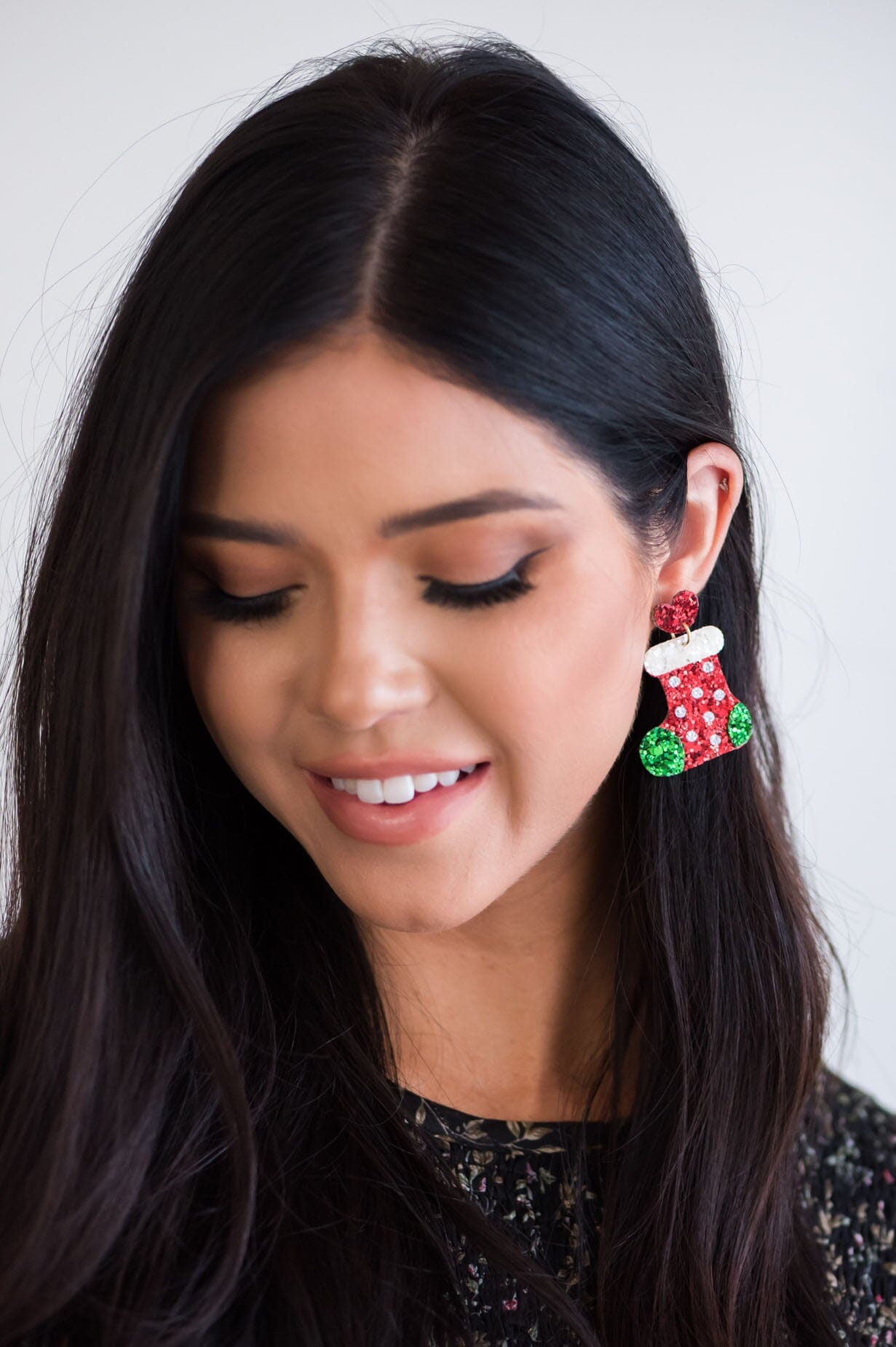 Glitter Stocking Earrings