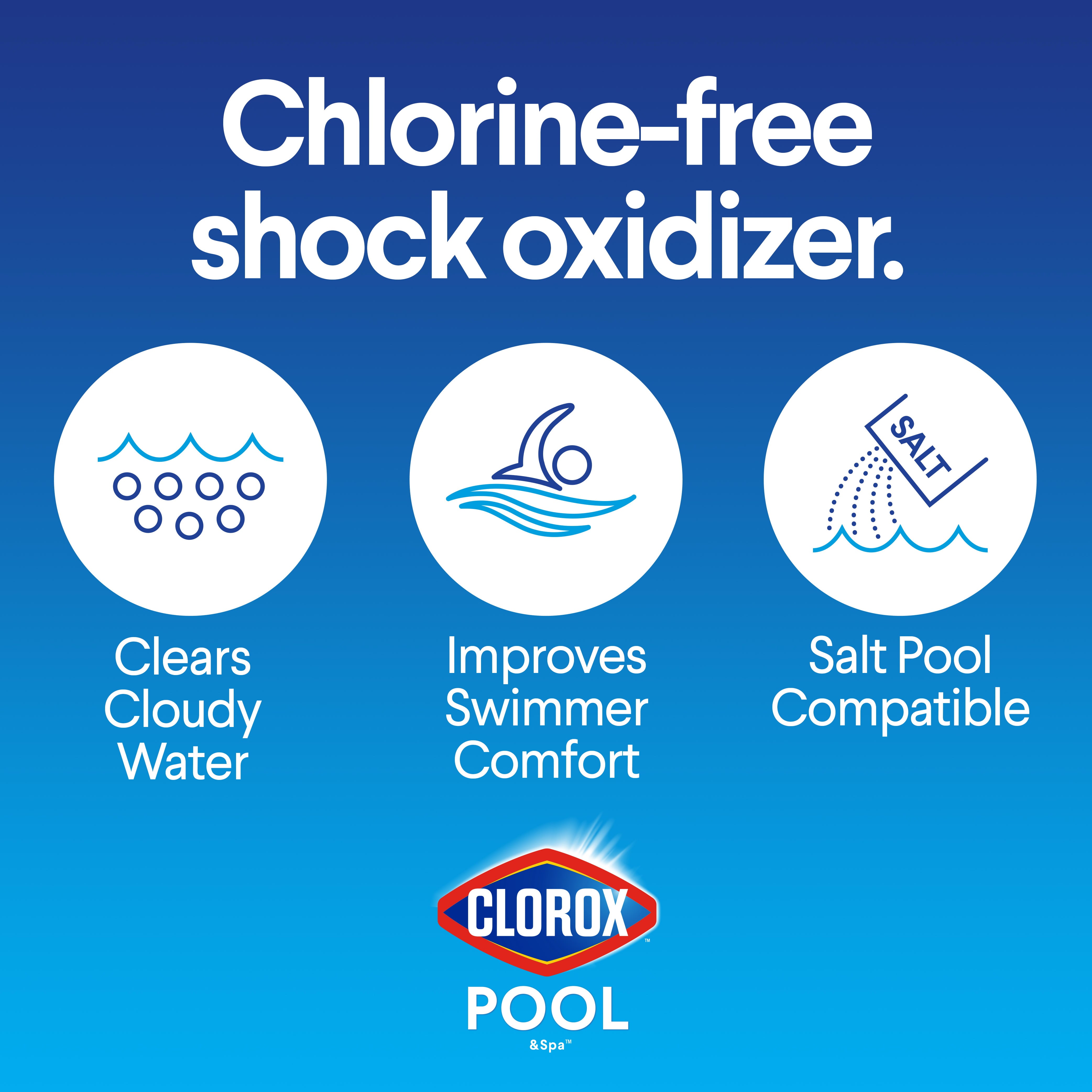 Clorox Pool&Spa Salt Essence Chlorine Free Shock for Salt Swimming Pools, 6pk