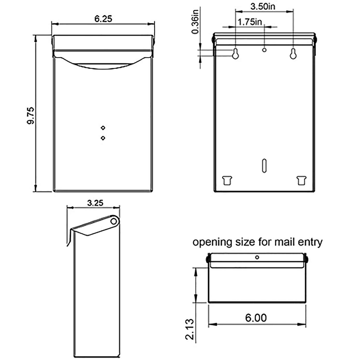 Gibraltar Mailboxes City Classic Galvanized Steel Wall Mount Venetian Bronze Mailbox