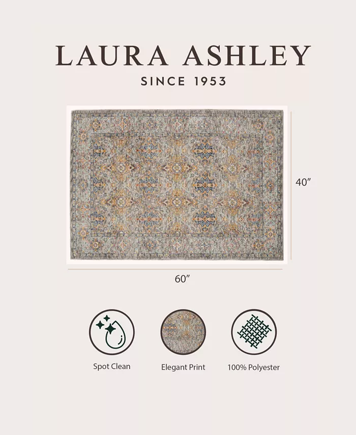 Laura Ashley Mason Turkish Mystic Chenille Accent Rug 40 x 60