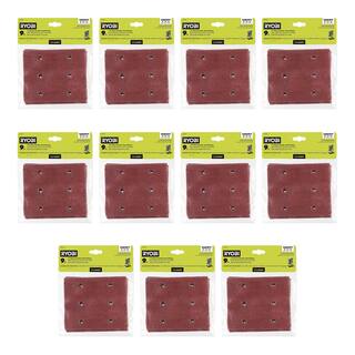 RYOBI 99-Piece 14 Sheet Sand Paper Assortment Set - 80 120 and 220 Grit A19901-11