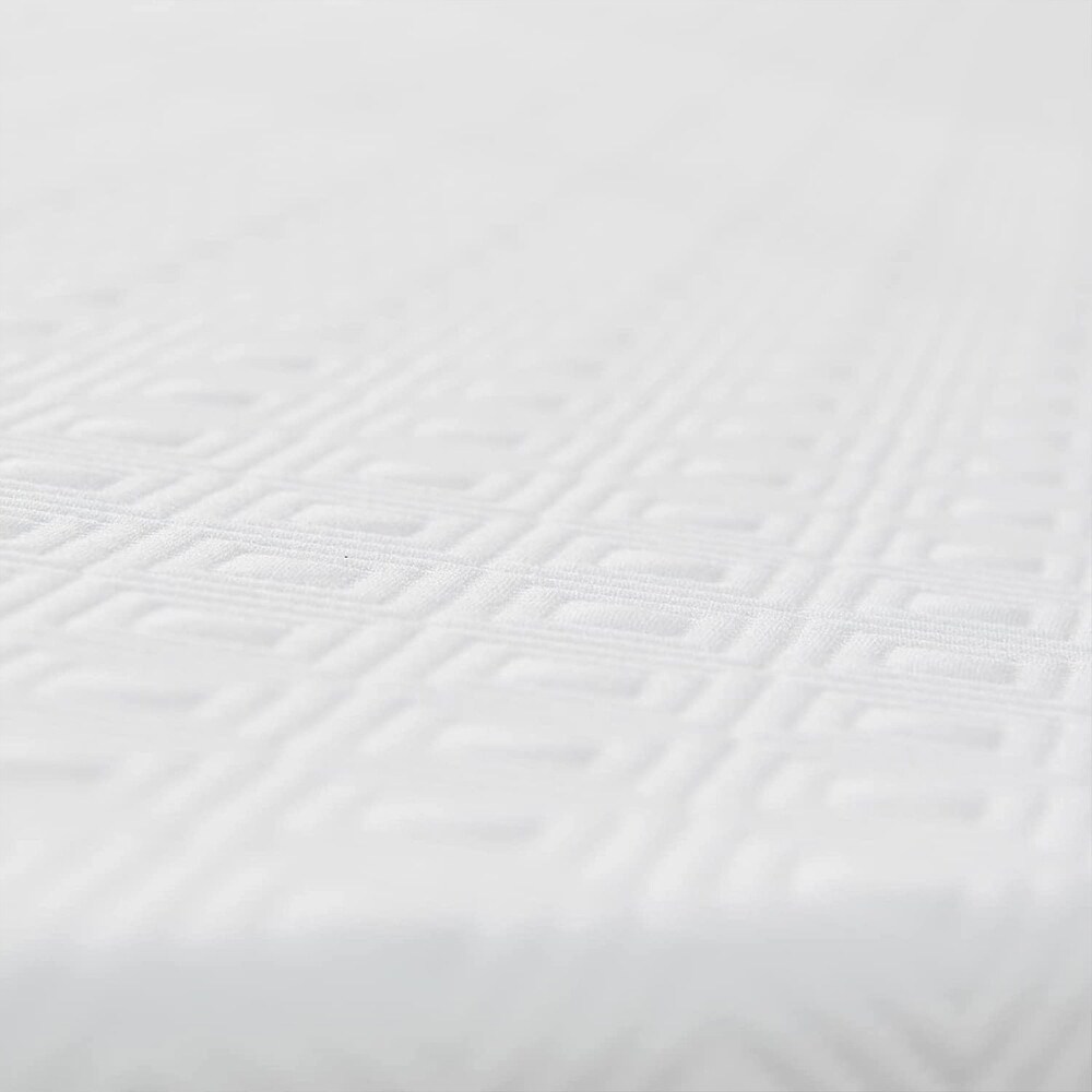 FlexPedic Flex Fresh 2 Inch Gel Infused Memory Foam Mattress Topper  Full Size   White