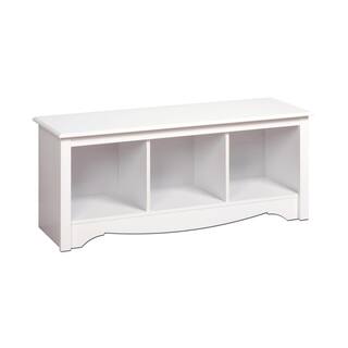 Prepac 20 in. H x 48 in. W x 15.75 in. D White Wood 3-Cube Organizer WSC-4820