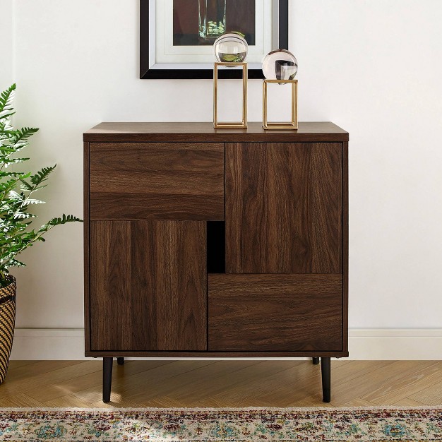 Modern Accent Cabinet With Color Pop Interior Saracina Home