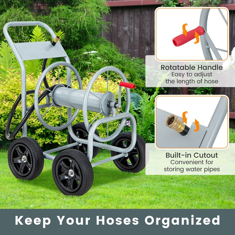 Garden Hose Reel Cart Holds 330ft of 3/4 Inch or 5/8 Inch Hose   35\