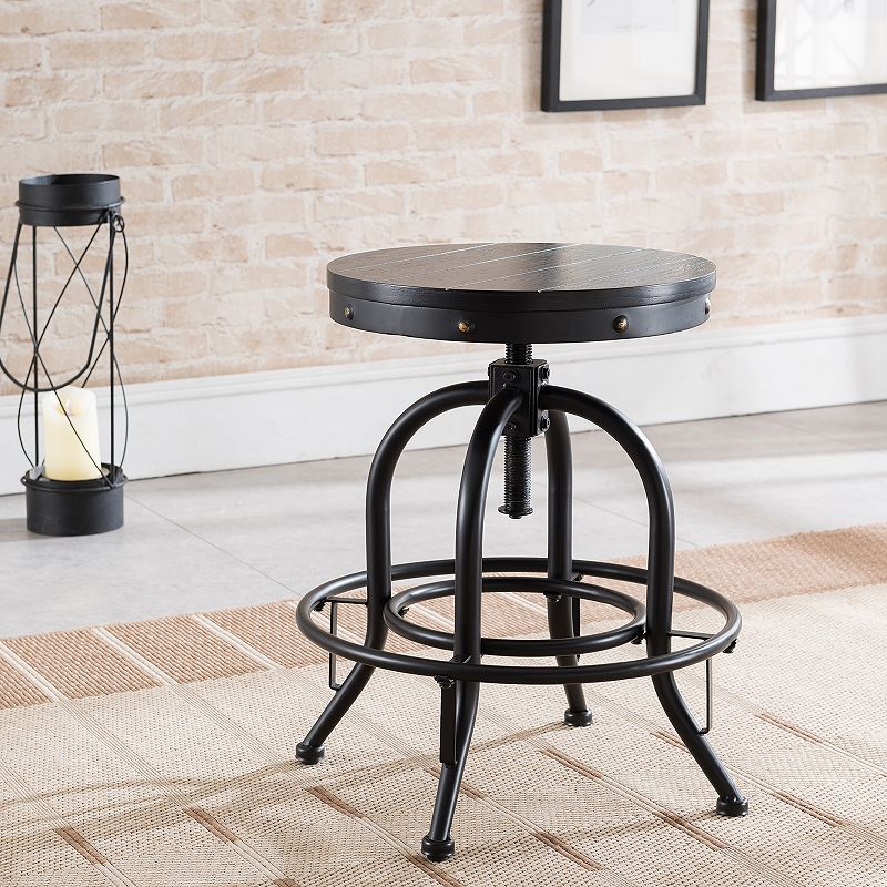 Southern Enterprises Round Adjustable-Height Stool