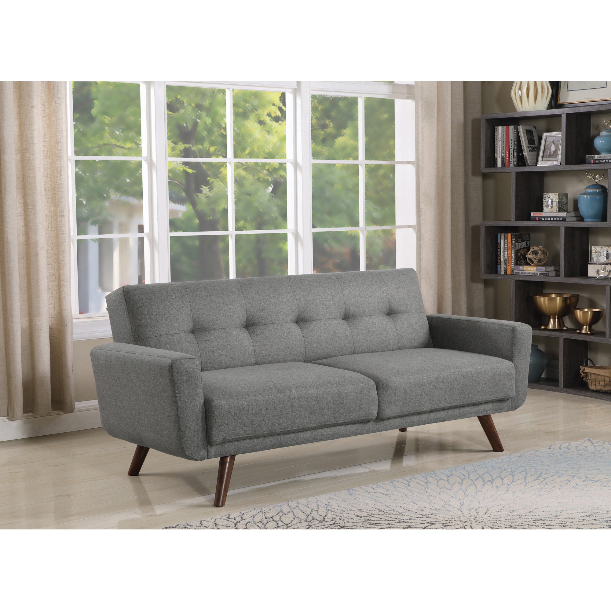 Hilda Tufted Upholstered Sofa Bed Grey