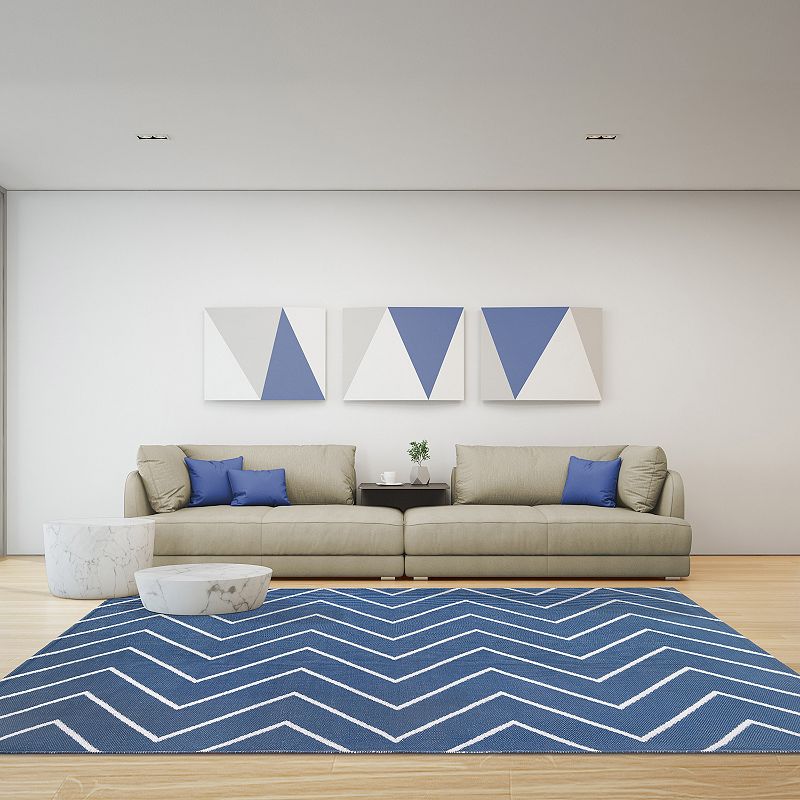 SUPERIOR Zig-Zag Reversible Indoor Outdoor Area Rug