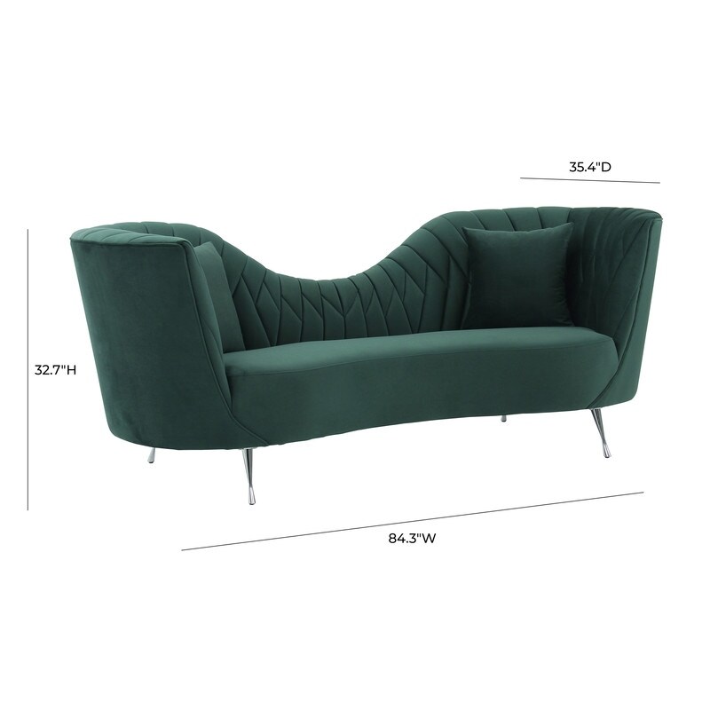 Eva Velvet Upholstered Sofa