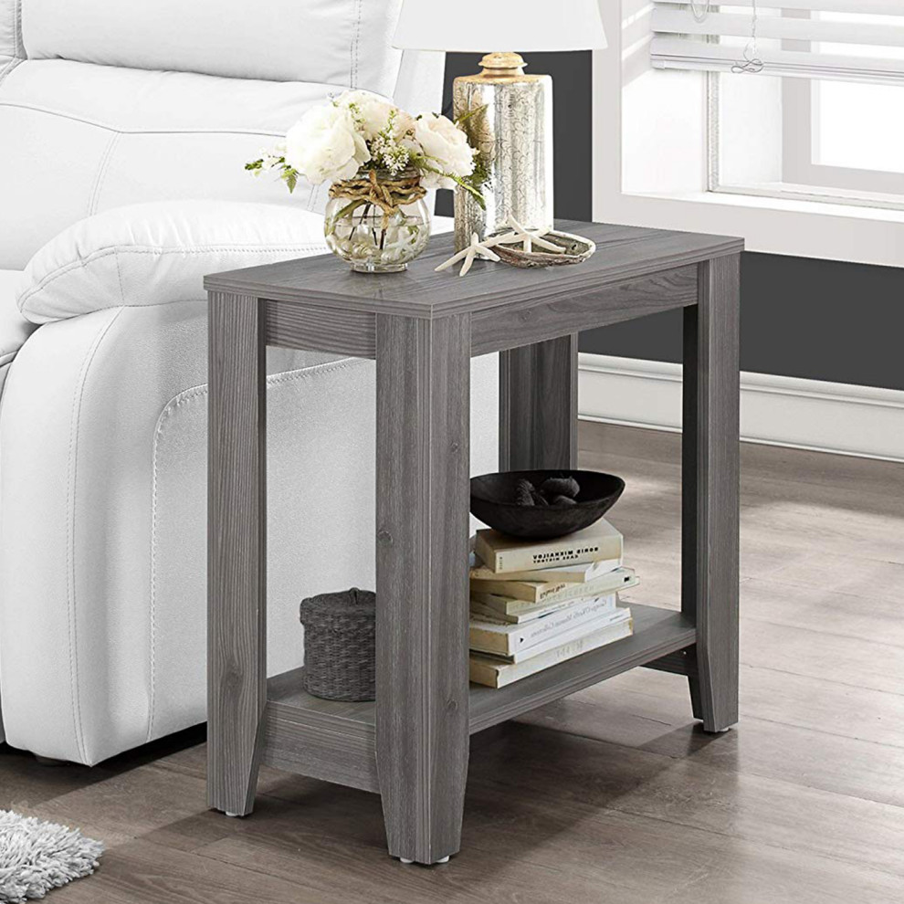 HomeRoots 11.75 quotx 23.75 quotx 22 quotGrey Particle Board Laminate Accent Table   Transitional   Side Tables And End Tables   by UStradeENT LLC  Houzz