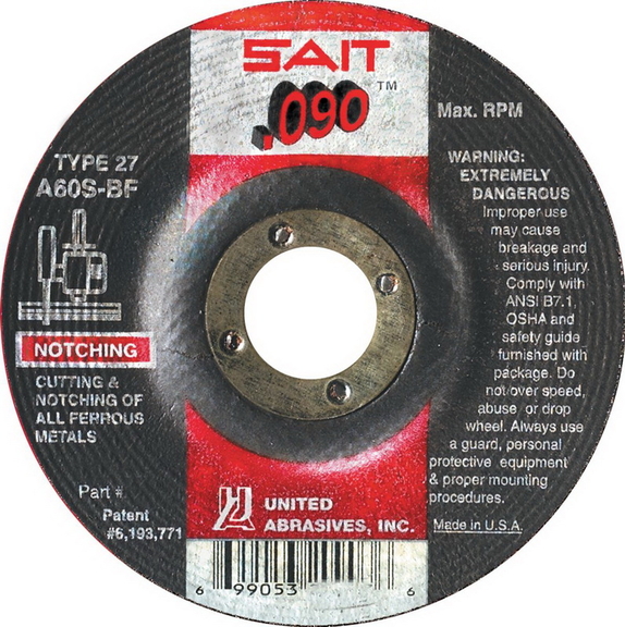 SAIT 20905 Type 27 .090  Cutting Metal  dt 6 x .0...