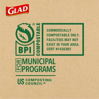 Glad 2.6 Gal. Compostable Green Trash Bags (22-Count) 1258779270