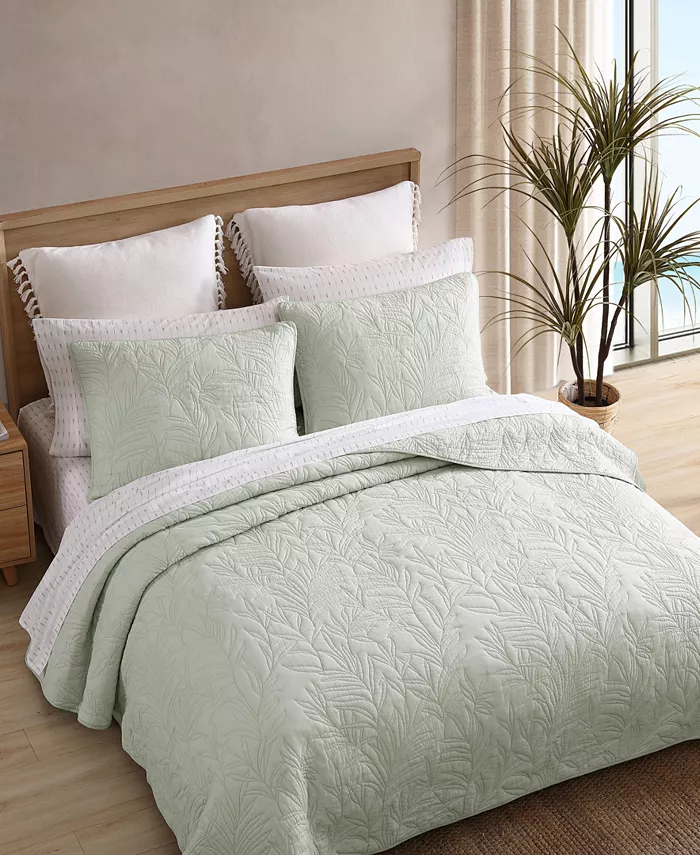 Tommy Bahama Home Tommy Bahama Solid Costa Sera Cotton Reversible Quilt， Twin