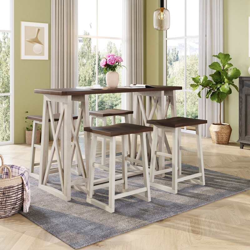 5 piece counter height bar table sets  country table sets 4 stools  kitchenette table sets Bar control tables and chairs