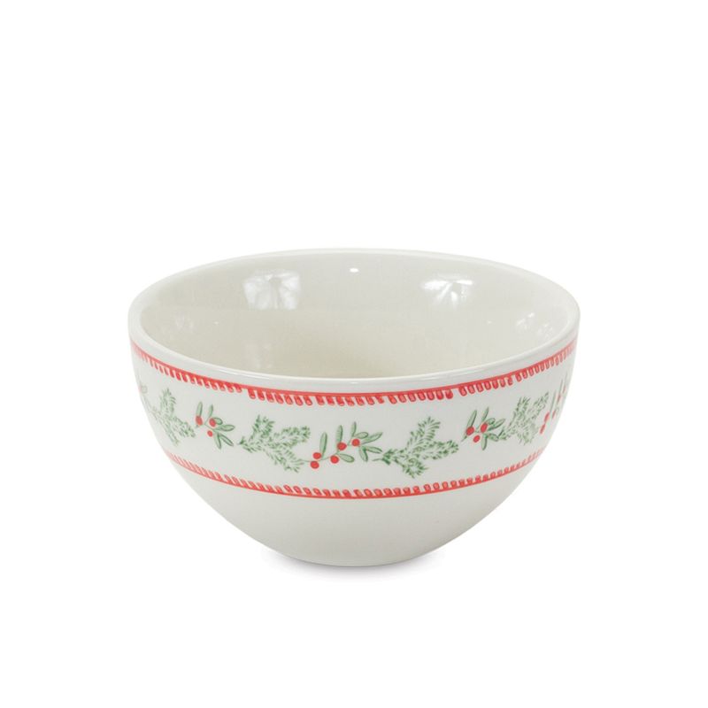 Stoneware Mistletoe Bowl (Set of 3)