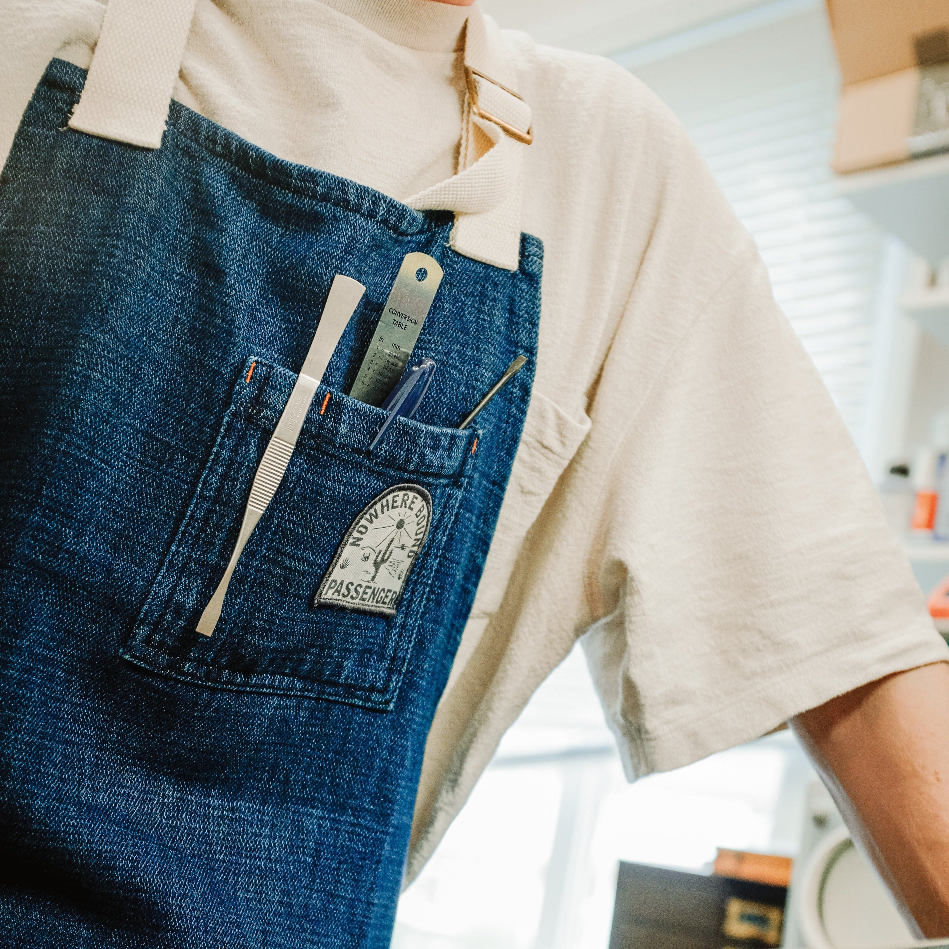 Yard Organic Cotton Denim Apron - Dark Denim