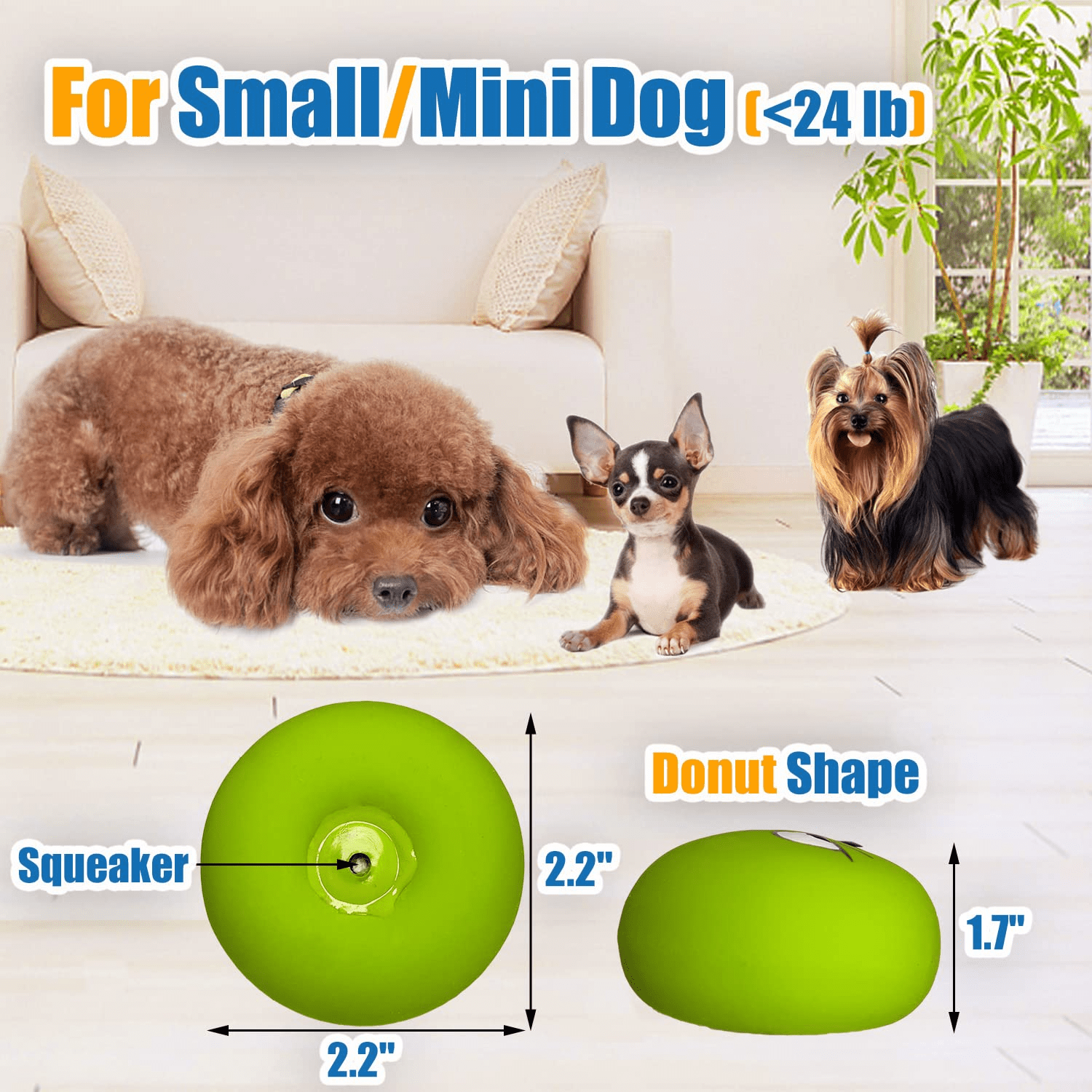 Smile Face Dog Squeaky Toys Soft Latex Squeak Toy Balls for Puppy Small Medium Pet Dogs 6 Pcs