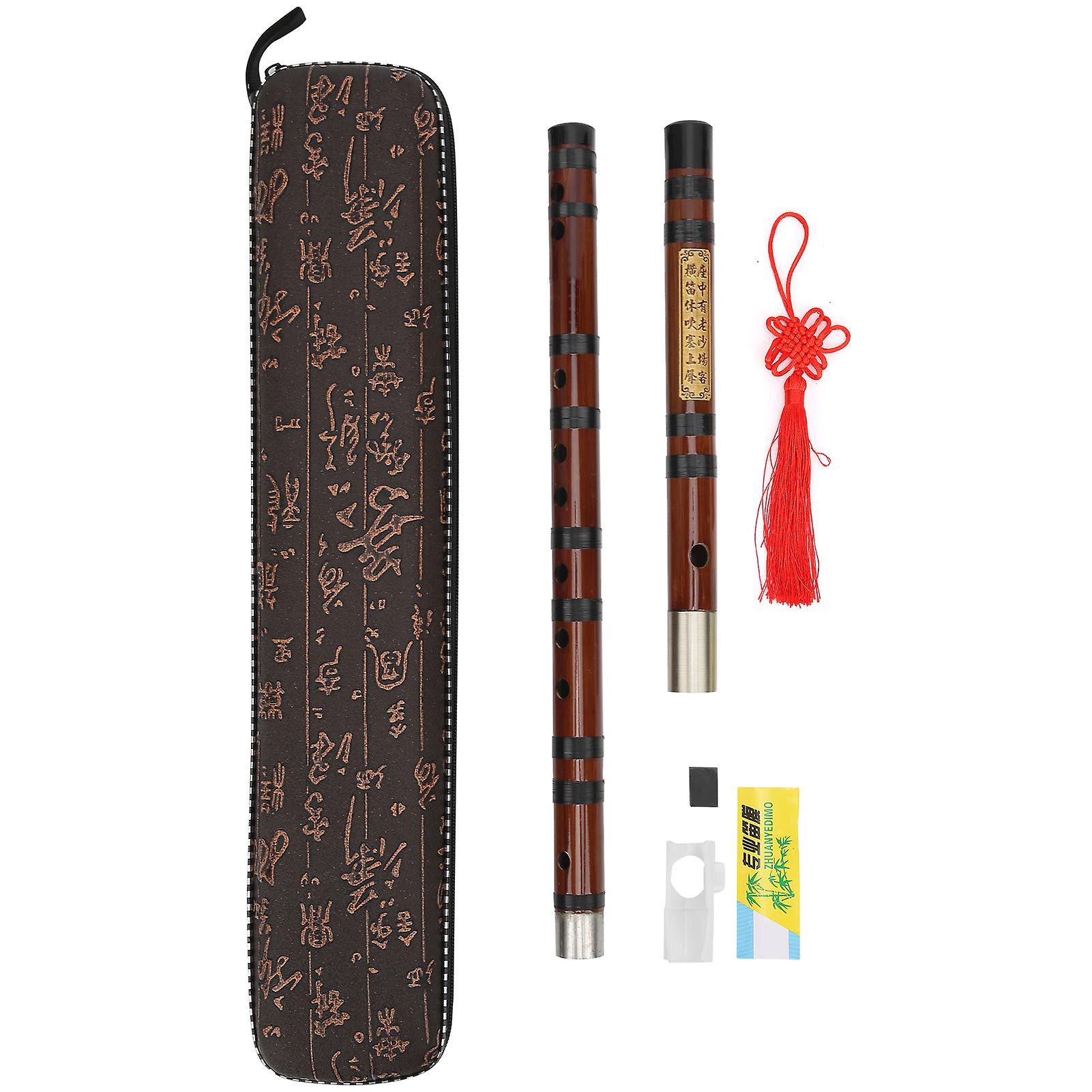 Ckey Bamboo Flute 8 Years Dried Bitter Material Golden Embossed Body Dizi Assembly Kit