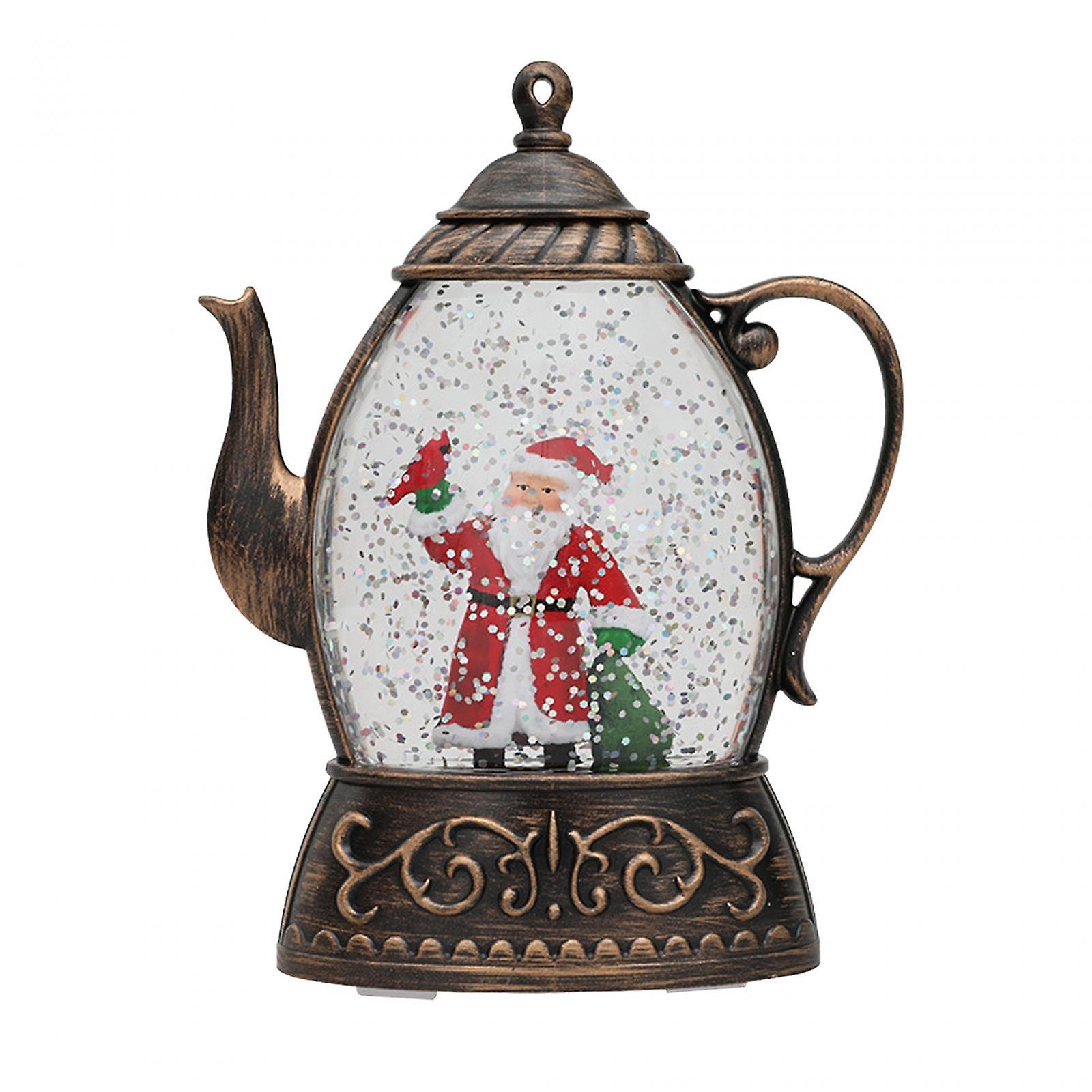 Christmas Led Kettle Lamp Table Centerpiece Festival Holiday Xmas Table Lamp Santa Claus