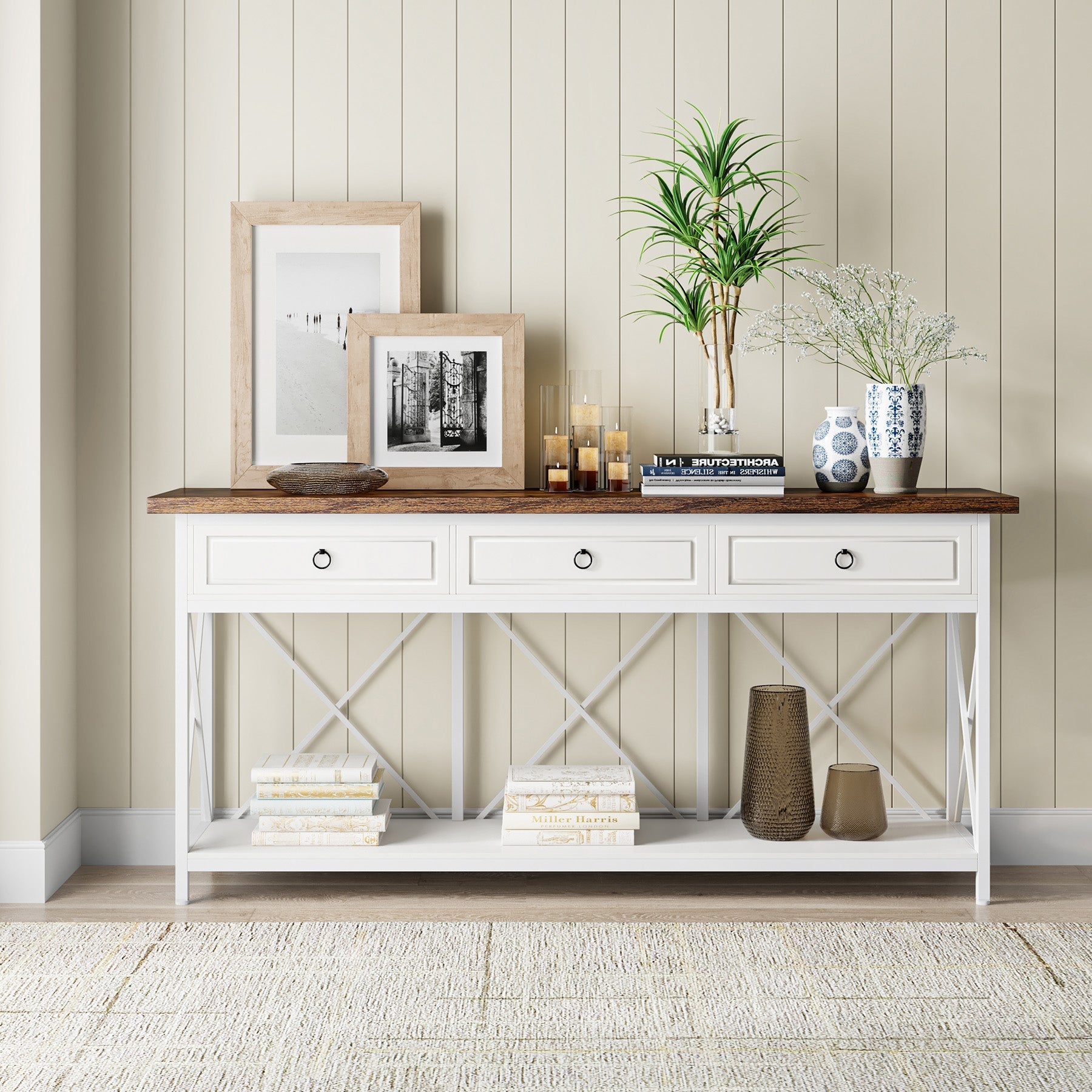 3-Drawer Console Table, 70.8