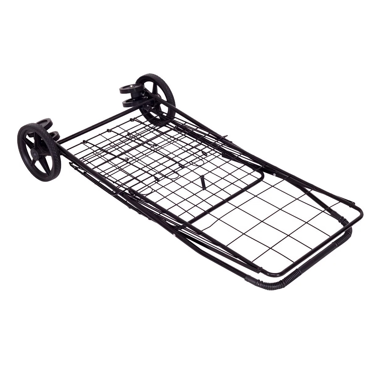 Costway Folding Shopping Cart Jumbo Basket with Swivel Wheels