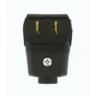 Leviton 15 Amp 125-Volt Non-Polarized Angle Plug Brown 101AN