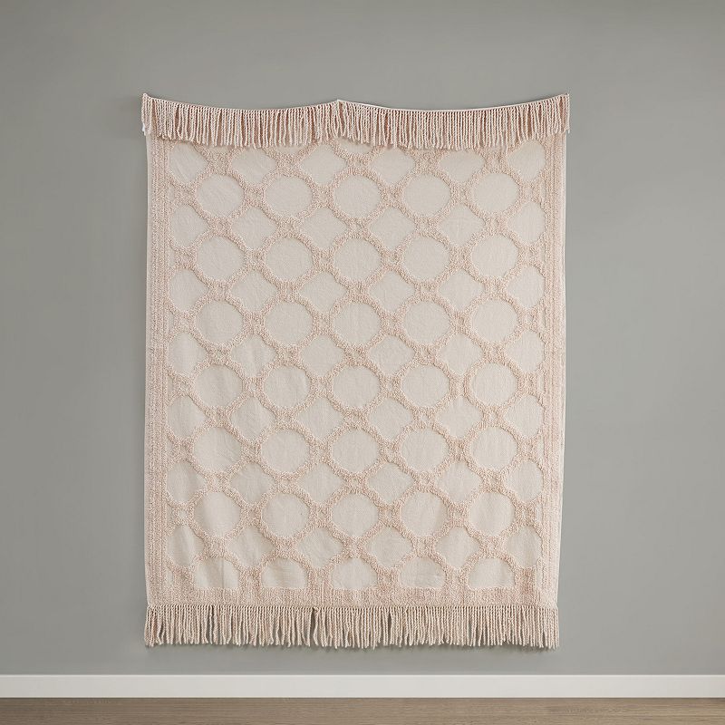 Madison Park Brianne Cotton Tufted Throw Blanket