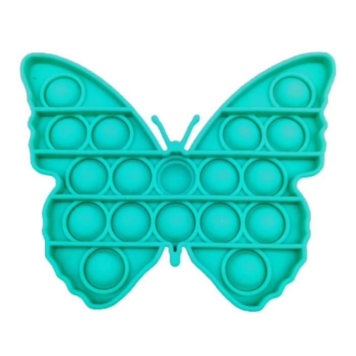 Stuff Certified® Pop It Butterfly - Fidget Anti Stress Toy Bubble Toy Silicone Blue