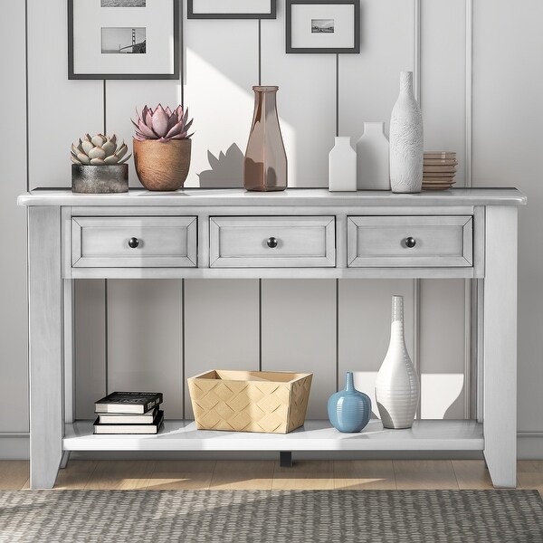 Console Table with 3 Drawers and 1 Shelf