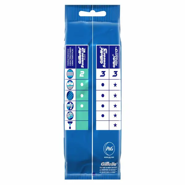 Gillette Sensor2 Plus Pivoting Head Men's Disposable Razors 5-Count