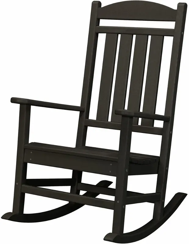 Black Outdoor Porch Rocker - Rocker