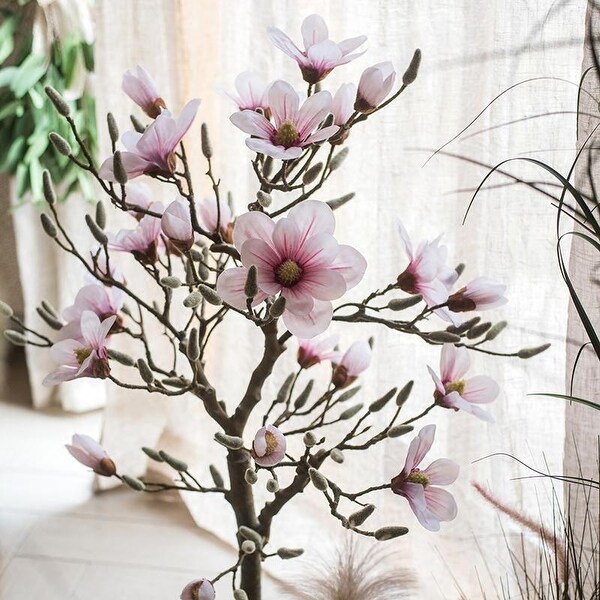 RusticReach Artificial Pink Magnolia Tree