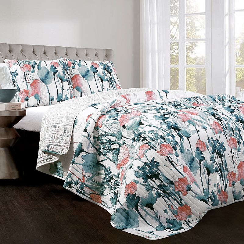 Lush Decor Zuri Flora Quilt Set