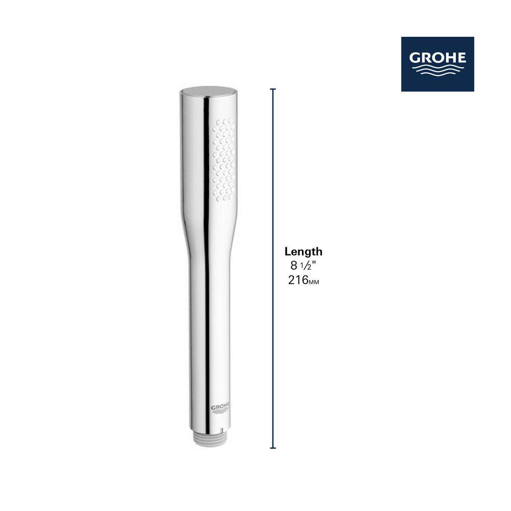 GROHE Euphoria Cosmopolitan 1-Spray Patterns with 1.75 GPM 1.5 in. Wall Mount Handheld Shower Head in Matte Black 264662430