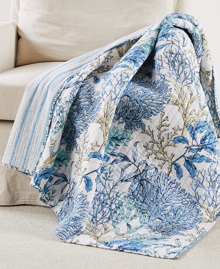 Levtex Mahina Reversible Quilted Throw， 50