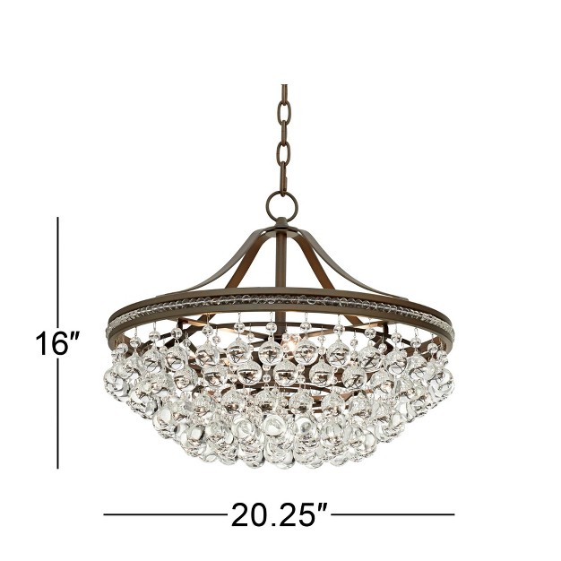 Wide Clear Crystal 5 light Fixture For Dining Room House Foyer Kitchen Island Bedroom