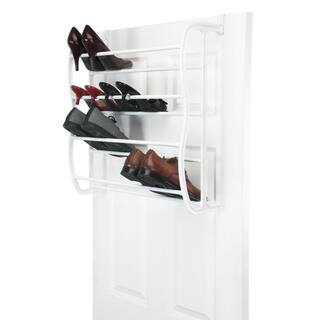 Simplify 71 in. H 36-Pair White Polypropylene Hanging Shoe Organizer 23197