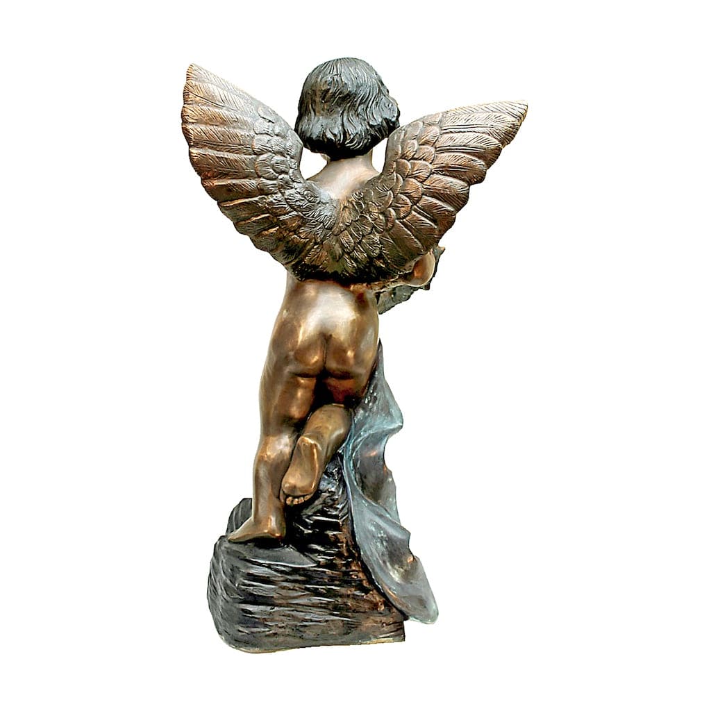 Memorial Angel Cast Bronze Garden Statue by Design Toscano