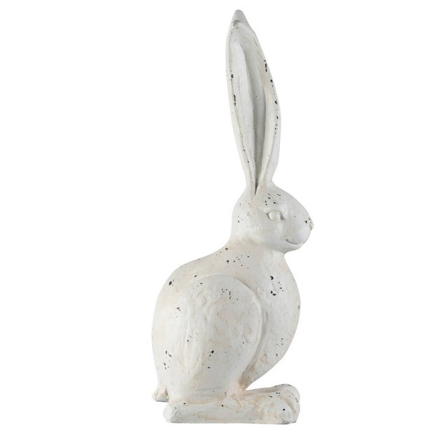 A amp b Home Outdoor Decor Small Sitting Rabbit Figurine White