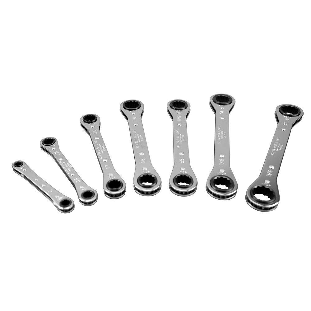 7 Piece Ratcheting Box Wrench Set ;