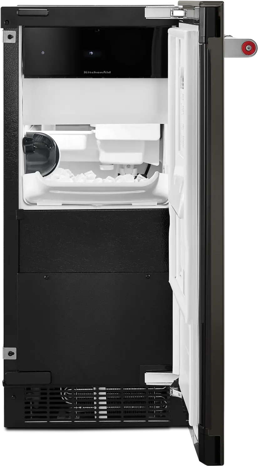 KitchenAid 15 Inch Automatic Ice Maker - Black Stainless Steel