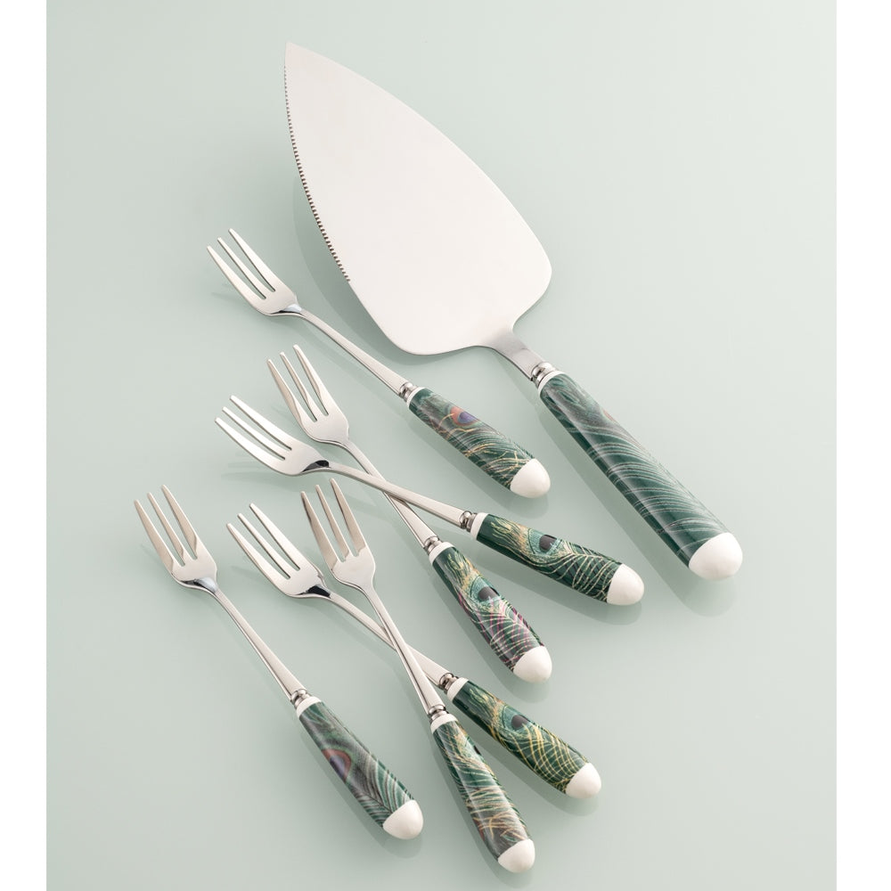 Aynsley Peacock Feather Pastry Set